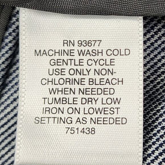 Liz Claiborne Jacket Womens Blue Denim Look Stretch Knit Asymmetrical Zip Moto - Picture 7 of 10